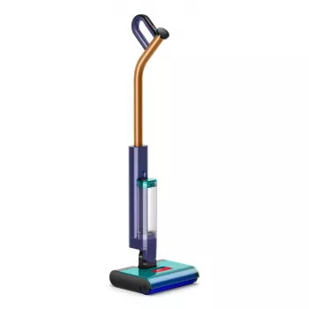 Elektriskā slota Dyson Clean + Wash Hygiene — ar bateriju, sausā un mitrā tīrīšana, bez maisa, 45 min darbības laiks, zils/vara krāsā