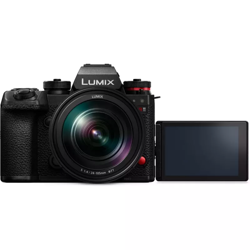 Bezspoguļu kamera Panasonic Lumix DC-S1R II ar 24–105mm objektīvu, 47.3MP pilna kadra