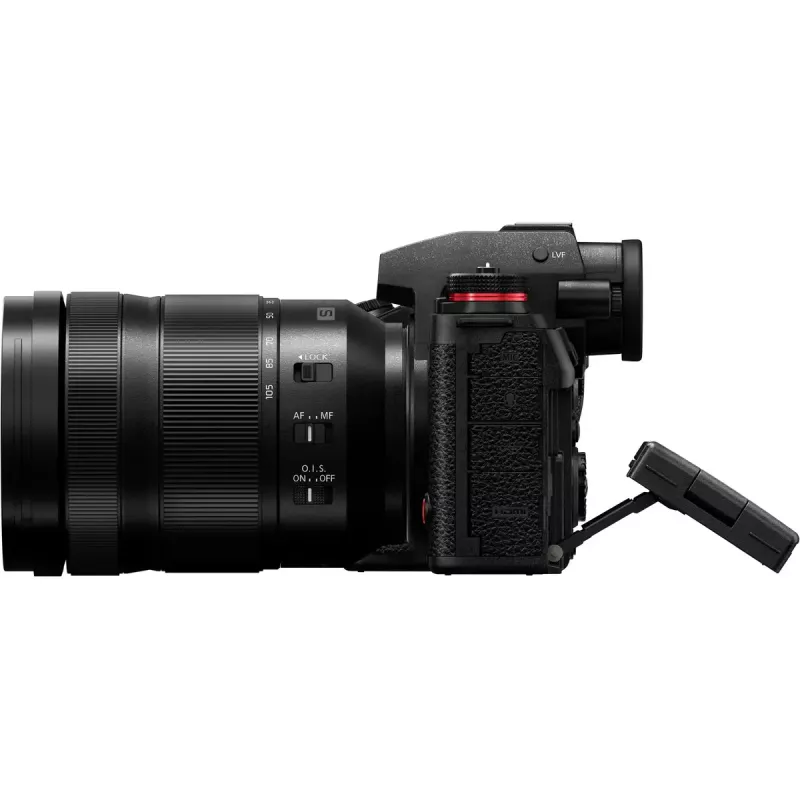 Bezspoguļu kamera Panasonic Lumix DC-S1R II ar 24–105mm objektīvu, 47.3MP pilna kadra