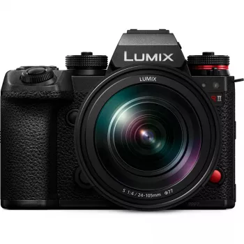 Bezspoguļu kamera Panasonic Lumix DC-S1R II ar 24–105mm objektīvu, 47.3MP pilna kadra