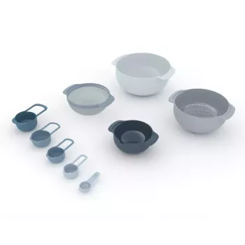 Joseph Joseph Nest Stackable zils un pelēks 4,5 l bļoda 1,65 l siets