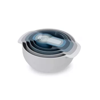 Joseph Joseph Nest Stackable zils un pelēks 4,5 l bļoda 1,65 l siets