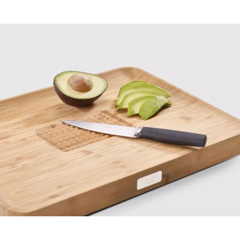 Griešanas dēlis Joseph Joseph Cut&Carve taisnstūra bambusa