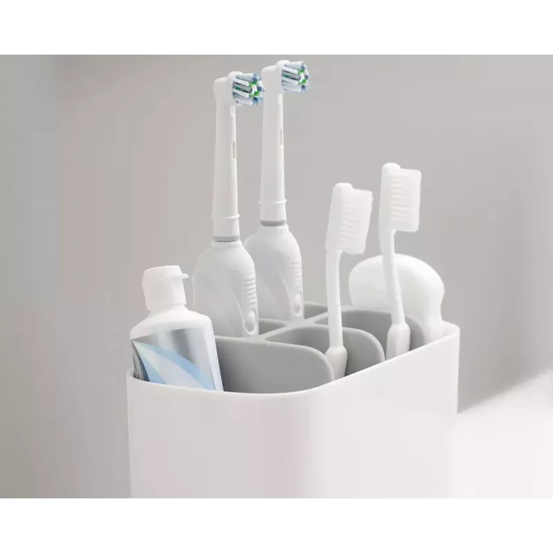 Brīvi stāvošs zobu birstes turētājs Joseph Joseph EasyStore Large pelēks