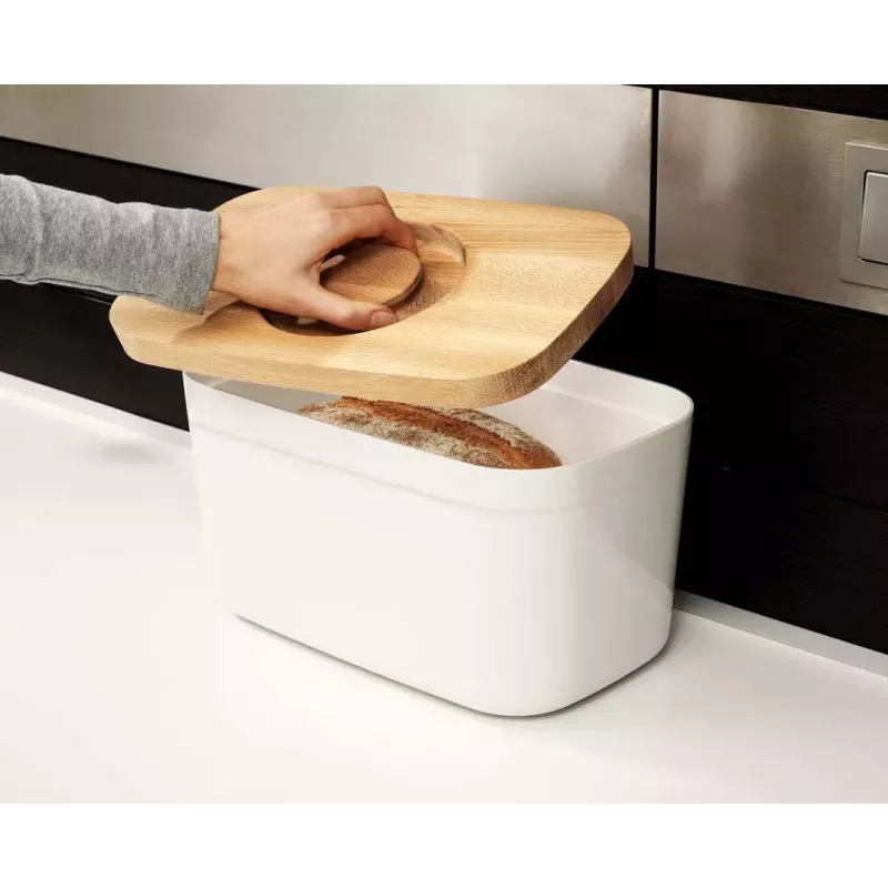 Joseph Joseph Bread Bin taisnstūra maizes kaste, balta