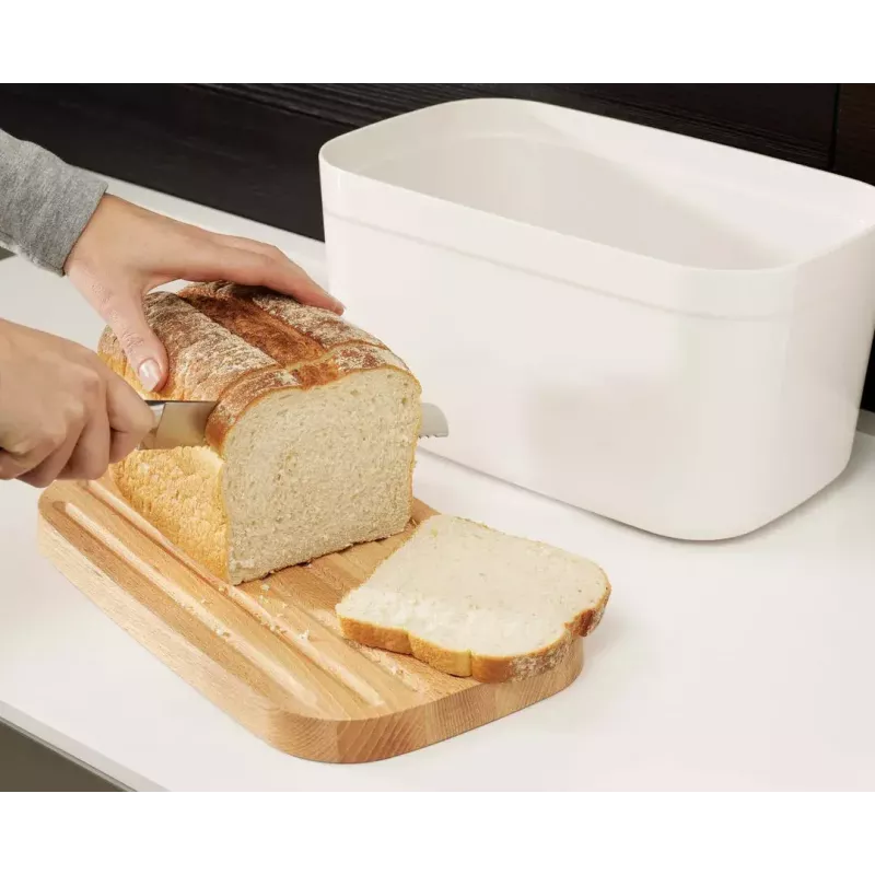 Joseph Joseph Bread Bin taisnstūra maizes kaste, balta