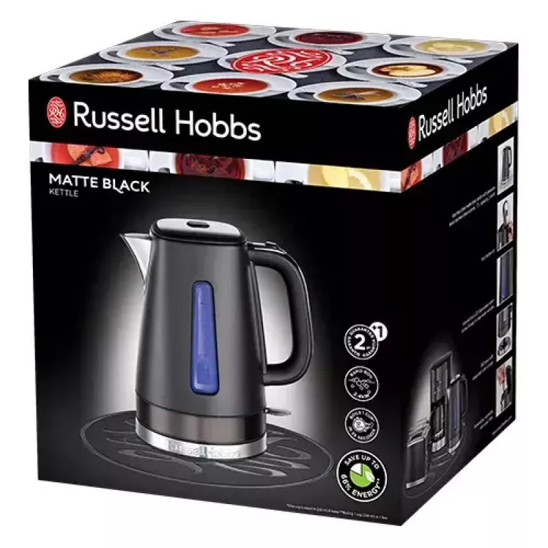 Elektriskā tējkanna Russell Hobbs 1,7 L 2400 W melna