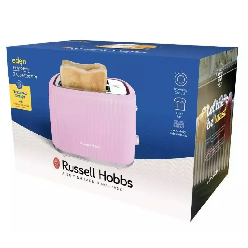 Tosteris Russell Hobbs 27372-56 2 šķēles 800 W Rozā nerūsējošais tērauds