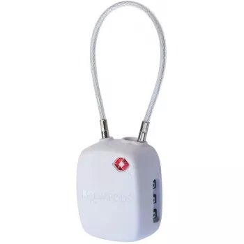 Somas izsekotājs Boompods LOCK TSA TTSAWT balta - Bluetooth bagāžas izsekotājs ar saderību ar TSA apstiprinātām slēdzenēm
