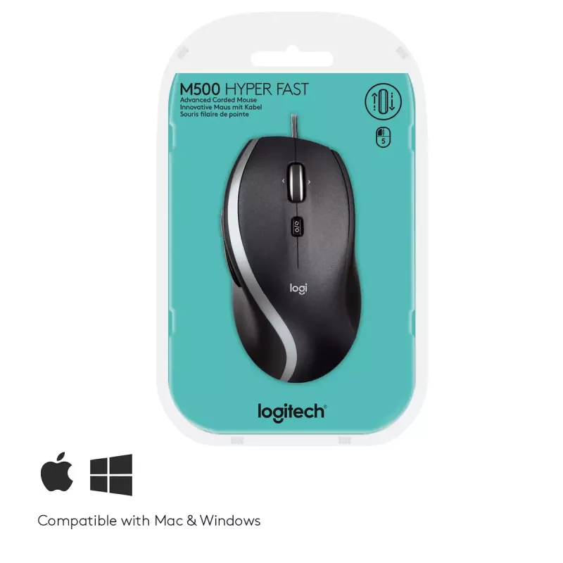 pele Logitech LGT-M500 USB Type-A