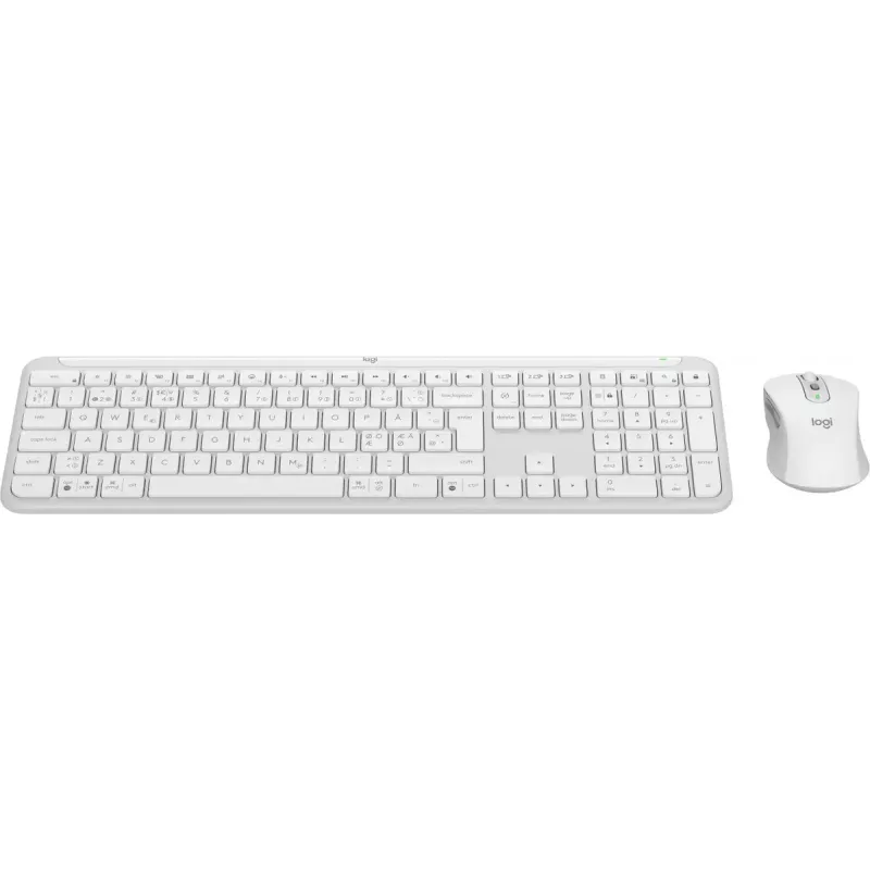 Logitech MK950 Signature plāns tastatūra ar peli iekļauts Birojs RF bezvadu + Bluetooth QWERTY dāņu somu norvēģu zviedru balta