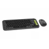 Logitech POP Icon Combo QZERTY Bluetooth Mini tastatūras un peles komplekts, grafīta un zaļā krāsā