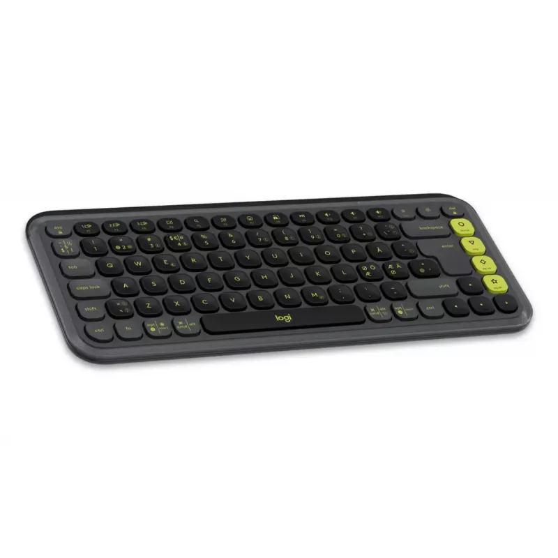 Logitech POP Icon Combo QZERTY Bluetooth Mini tastatūras un peles komplekts, grafīta un zaļā krāsā