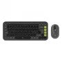 Logitech POP Icon Combo QZERTY Bluetooth Mini tastatūras un peles komplekts, grafīta un zaļā krāsā