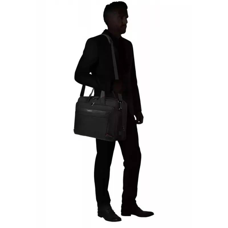 Portfelis Samsonite PRO-DLX 6 43.9 cm Melns Paplašināms