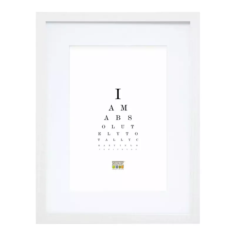 Atsevišķs foto rāmis Deknudt S66KF1 P1 Balts MDF Stikls Koks 30x40