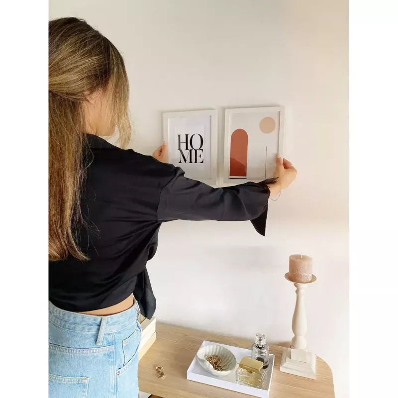 Atsevišķs foto rāmis Deknudt S66KF1 P1 Balts MDF Stikls Koks 30x40