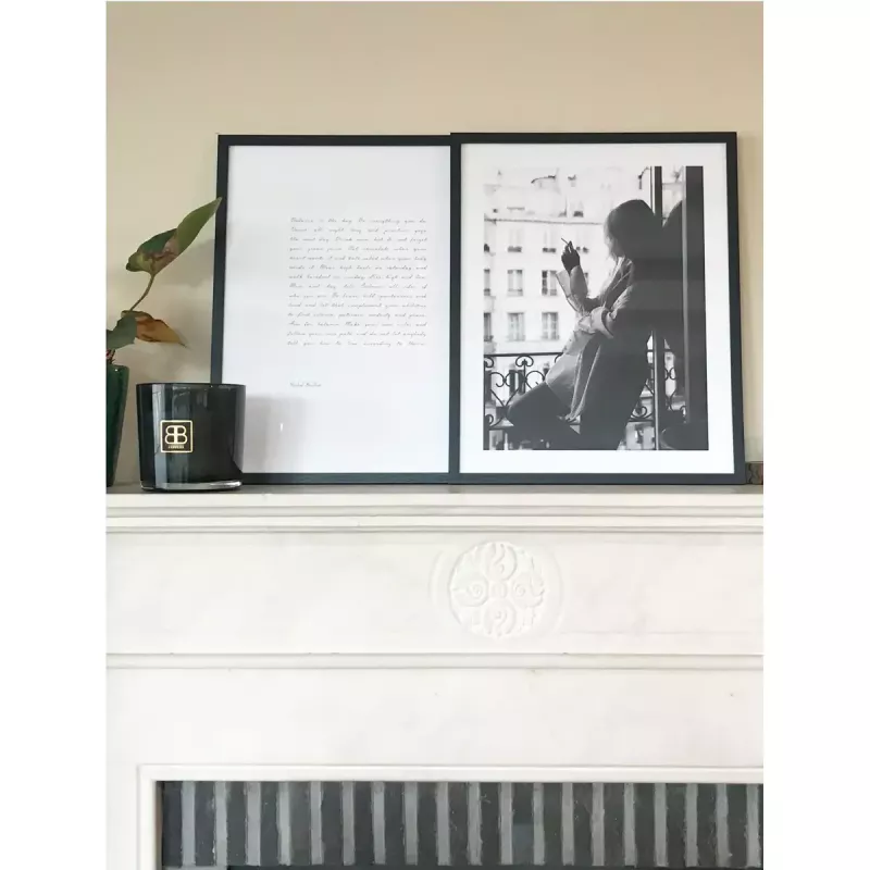 Viena attēla rāmis Deknudt S44CF2 Melns 30X45 Stikls MDF