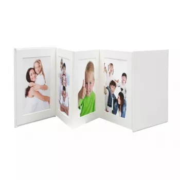 Fotoalbums Deknudt Leporello balta 8 lapas 13 x 18 cm