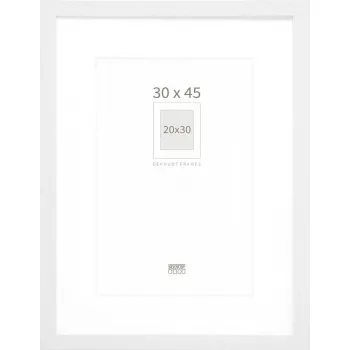 Foto rāmis Deknudt S66KD1 P1 30x45 Koks Sudrabs ar paspartū
