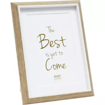 Foto rāmis Deknudt Resin Frame S46WG4 P1 13x18 cm Nature balta ar paspartū