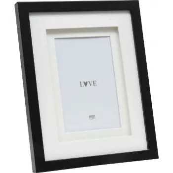 Foto rāmis Deknudt Double Passepartout S65KK2 melns 15x20 cm koks