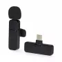 Bezvadu uzlādējams USB-C lavalier mikrofons Nedis MICW110BK