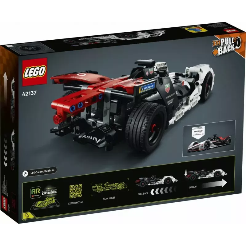 LEGO ķieģeļu komplekts Formula E Porsche 99X Electric modelis 42137 – konstruēšanas rotaļlietu komplekts