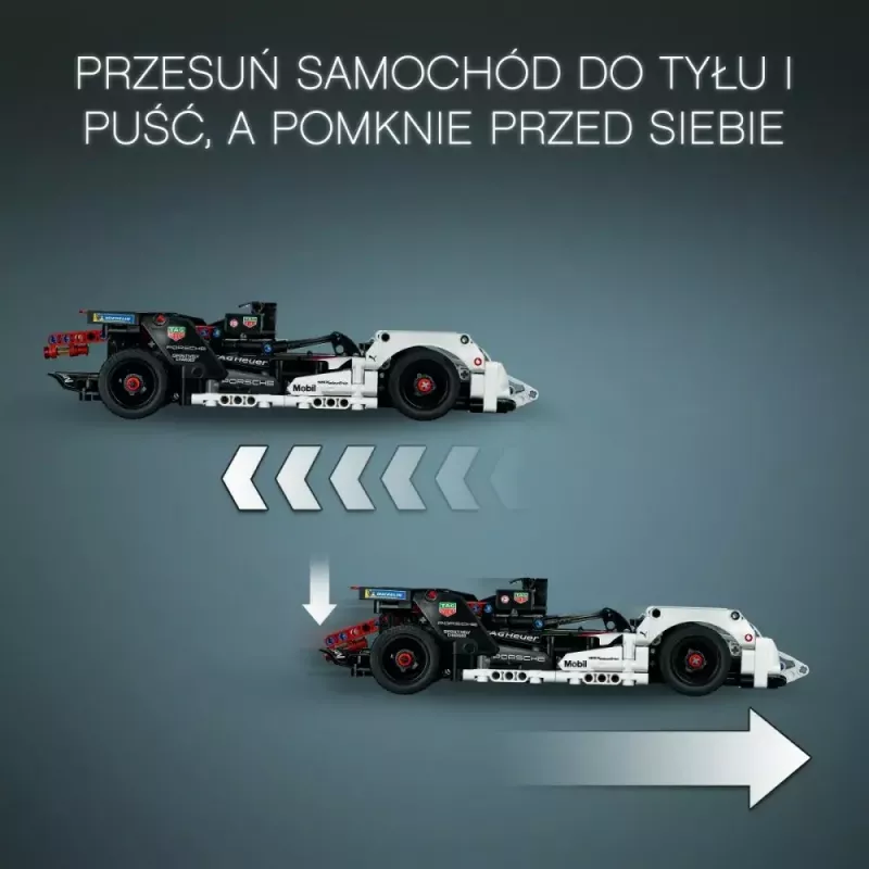 LEGO ķieģeļu komplekts Formula E Porsche 99X Electric modelis 42137 – konstruēšanas rotaļlietu komplekts
