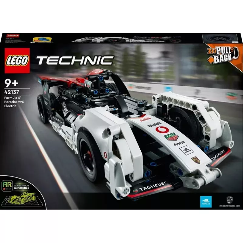LEGO ķieģeļu komplekts Formula E Porsche 99X Electric modelis 42137 – konstruēšanas rotaļlietu komplekts