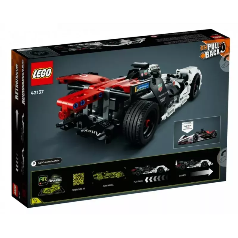 LEGO ķieģeļu komplekts Formula E Porsche 99X Electric modelis 42137 – konstruēšanas rotaļlietu komplekts