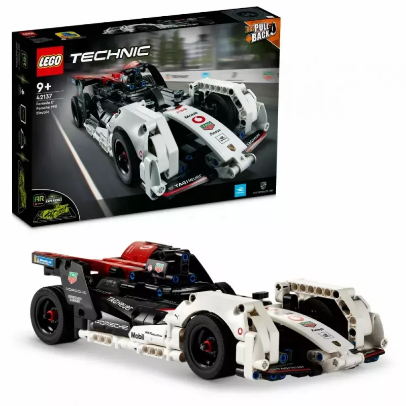 LEGO ķieģeļu komplekts Formula E Porsche 99X Electric modelis 42137 – konstruēšanas rotaļlietu komplekts