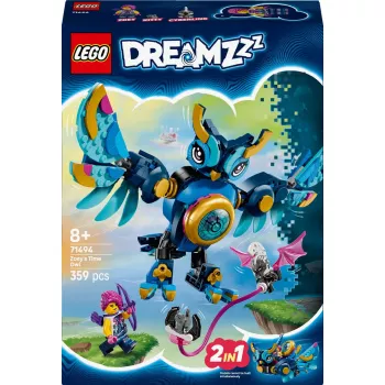 LEGO DreamZzz komplekts 71494 – Zoijas laika pūce ar būvējamu pūci un Zoijas minifigūru