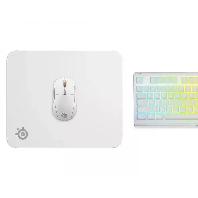 Peļu paliktnis Steelseries QcK M Balts 320x270mm Mikrošķiedra Gumija