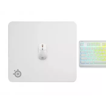 Peles paliktnis Steelseries QcK Large balta 490x420mm Mikrošķiedra