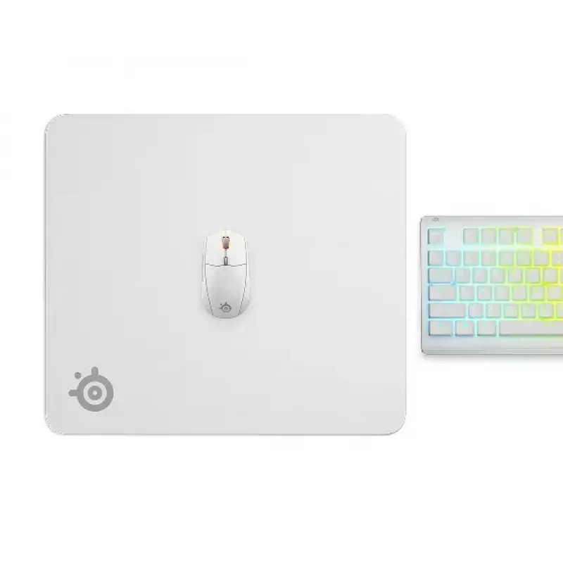 Peles paliktnis Steelseries QcK Large balta 490x420mm Mikrošķiedra