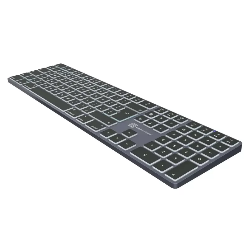 LogicKeyboard SKB-TM-UK pilna izmēra USB + Bluetooth, QWERTY UK English, Titanium
