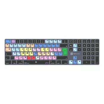 Pilna izmēra Bluetooth tastatūra LogicKeyboard LKB-MCOM4-TM — QWERTY vācu izkārtojums, 109 taustiņi, pelēks titāna