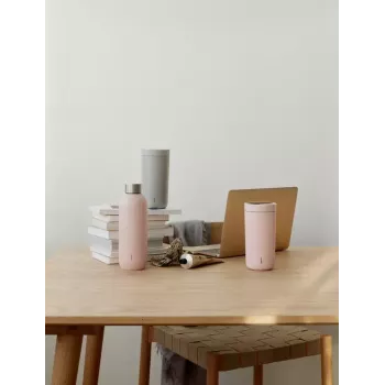 Termokrūze Stelton To Go Click 400 ml pelēks nerūsējošā tērauda vāciņš polipropilēna iekšpuse 72×80 mm