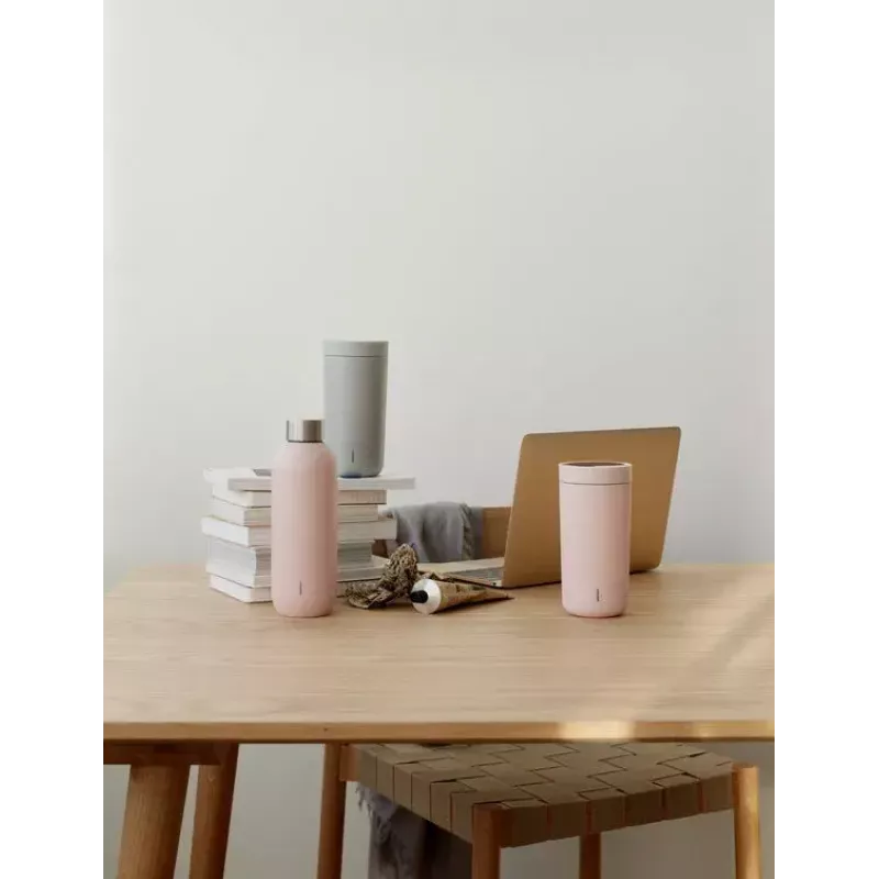 Termokrūze Stelton To Go Click 400 ml pelēks nerūsējošā tērauda vāciņš polipropilēna iekšpuse 72×80 mm