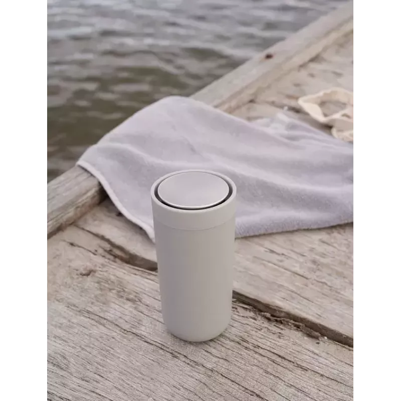 Termokrūze Stelton To Go Click 400 ml pelēks nerūsējošā tērauda vāciņš polipropilēna iekšpuse 72×80 mm