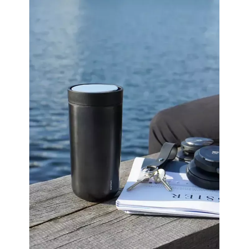 Stelton To Go Click 400 ml Melns Polipropilēns Nerūsējošais tērauds