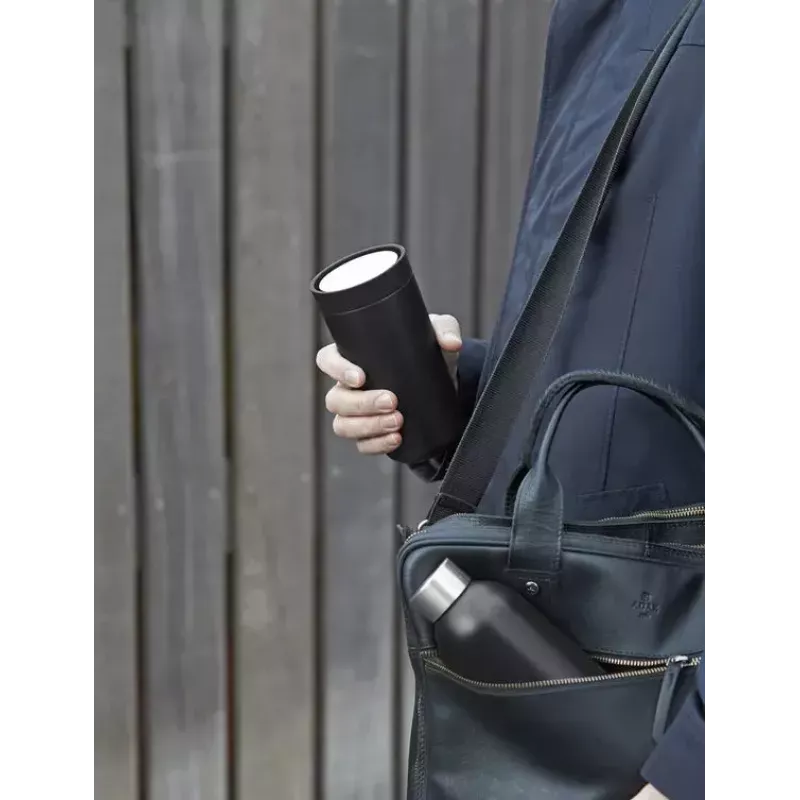 Stelton To Go Click 400 ml Melns Polipropilēns Nerūsējošais tērauds
