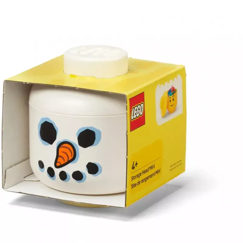 Storage Head Snowman mini by room copenhagen — ar LEGO saderīgs rotaļlietu un klucīšu organizators, balts