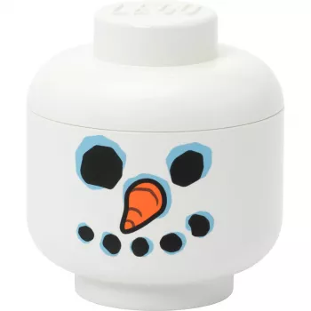 Storage Head Snowman mini by room copenhagen — ar LEGO saderīgs rotaļlietu un klucīšu organizators, balts