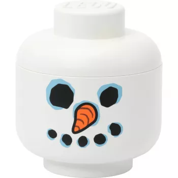LEGO Storage Head Snowman small by room copenhagen — balts, bērnu glabāšanas konteiners