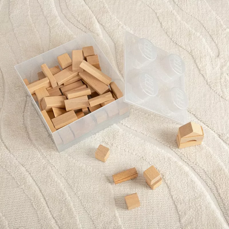 Storage Brick 4 Top Lid Glitter (caurspīdīgs), ražotājs room copenhagen — ar LEGO saderīga uzglabāšanas kaste, 4 kniedes, caurspīdīgs mirdzums
