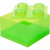 Storage Brick 4 augšējais vāks, caurspīdīgs (gaiši zaļš/caurspīdīgs) no room copenhagen – ar LEGO saderīgs plastmasas uzglabāšanas konteiners