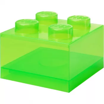 Storage Brick 4 augšējais vāks, caurspīdīgs (gaiši zaļš/caurspīdīgs) no room copenhagen – ar LEGO saderīgs plastmasas uzglabāšanas konteiners