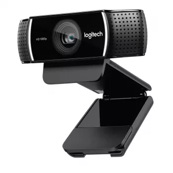 Logitech C922 Pro Stream tīmekļa kamera, 1920 x 1080 pikseļi, USB, melna